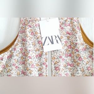 Zara kids floral insulated rain/snowsuit overalls